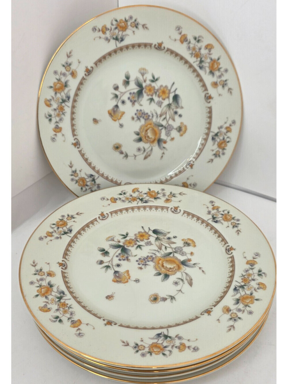 Set of 5 Mikasa Peony Rose Salad Plates M2003 Ivory China Replacement 7.5'' (2)